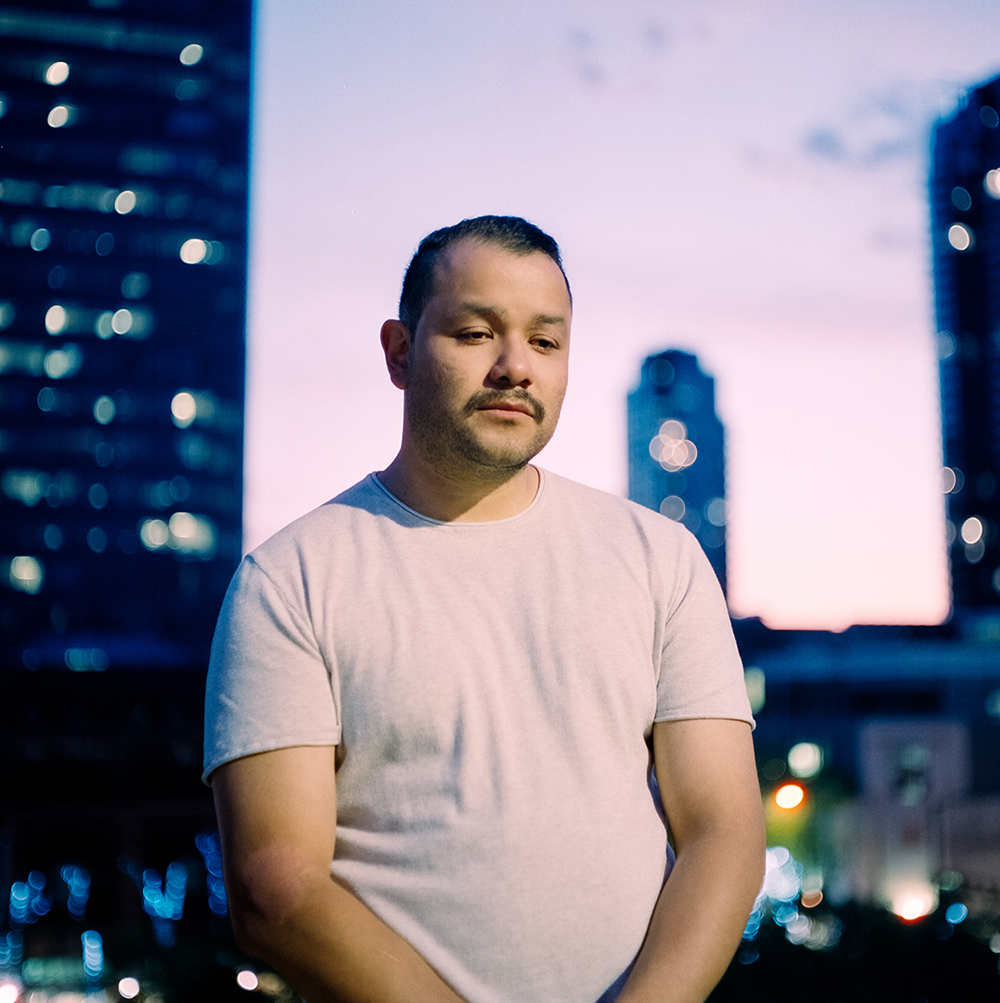 person and skyline