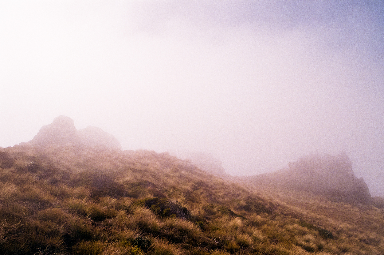 misty mountaintop
