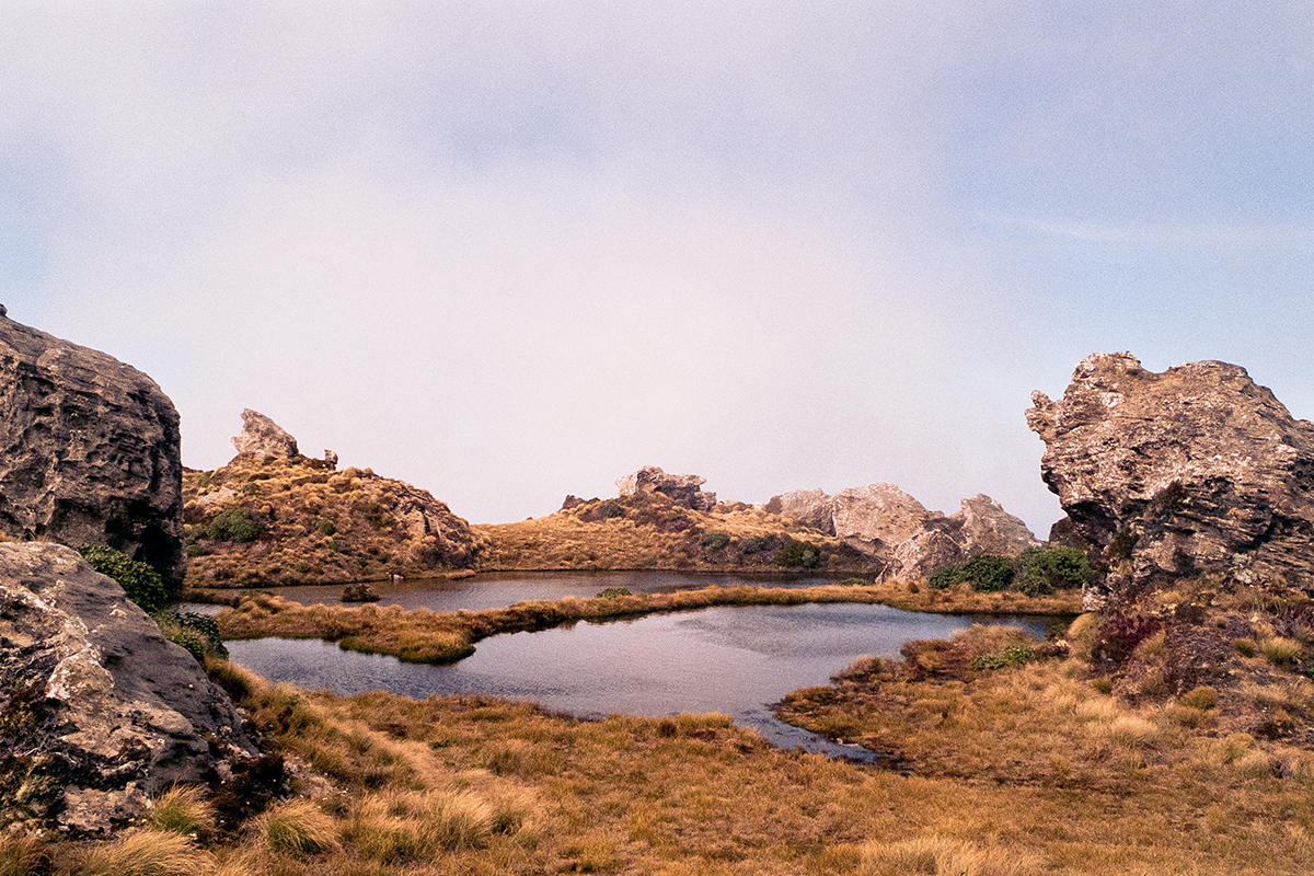 rocky landscape with water