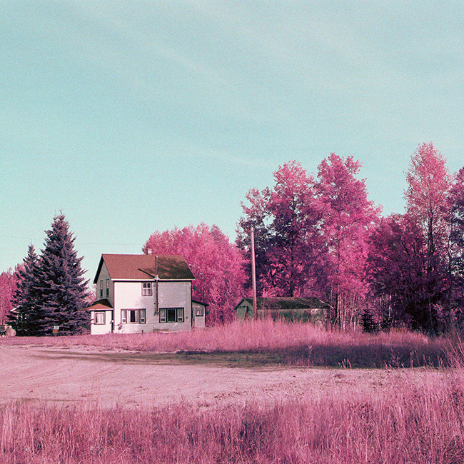 prairie field with house