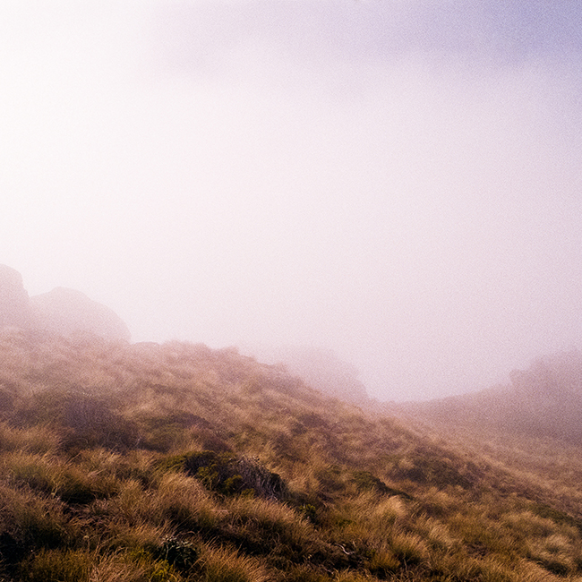 misty mountaintop