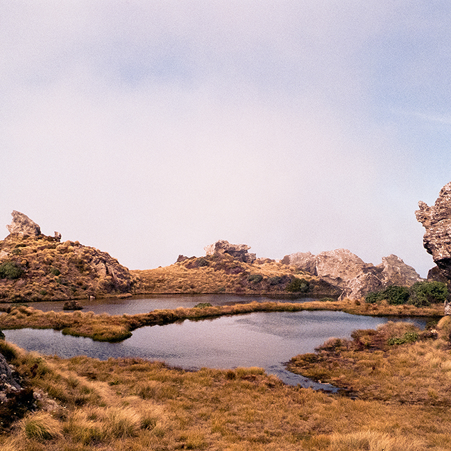 rocky landscape with water
